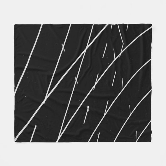 WITTE LIJNEN OP HET VELD TRACK FLEECE DEKEN (Voorkant (Horizontaal))