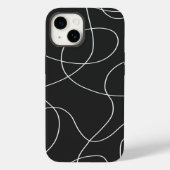 Witte lijnen op zwart Case-Mate iPhone case (Achterkant)