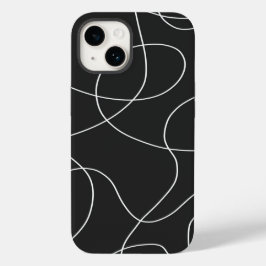 Witte lijnen op zwart Case-Mate iPhone 14 hoesje