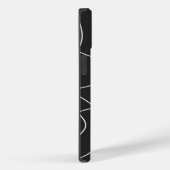 Witte lijnen op zwart Case-Mate iPhone case (Achterkant / Rechts)