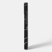 Witte lijnen op zwart Case-Mate iPhone case (Achterkant / Links)