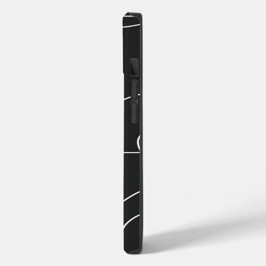 Witte lijnen op zwart Case-Mate iPhone case (Achterkant / Links)