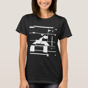 Witte lijnen vormen Subway map-like Abstract Desig T-shirt