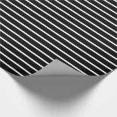 witte lijnen zwart cadeaupapier (Hoek)