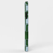 Witte lijnenpatroon voor groene computercircuits Case-Mate iPhone case (Achterkant/rechts)