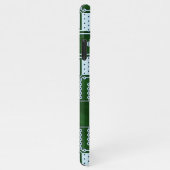 Witte lijnenpatroon voor groene computercircuits iPhone hoesje (Rechterkant)