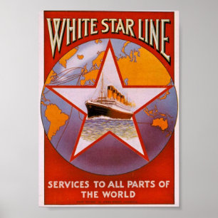  witte lijnreisposter poster