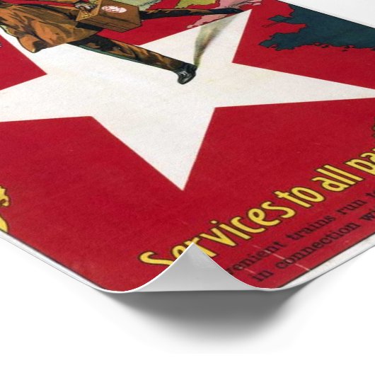  witte lijnreisposter poster (Hoek)