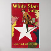  witte lijnreisposter poster (Voorkant)