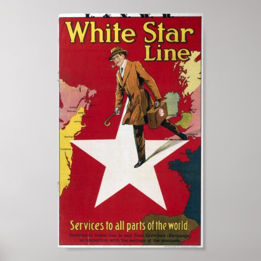 witte lijnreisposter poster (Voorkant)