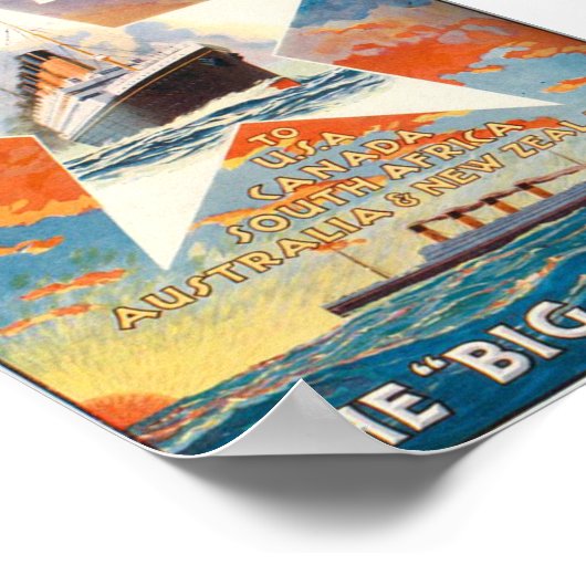  witte lijnreisposter poster (Hoek)