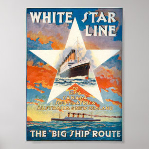  witte lijnreisposter poster