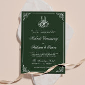 Witte Lijst Groene Islamitische Moslim Mehndi Cere Kaart