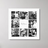 Witte Lijst monogram fotocollage Canvas Afdruk (Voorkant)