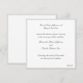 Witte lijst trouwkaart kaart (Voorkant / Achterkant)