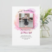 Witte Lijst Waterverf Dance Overweging Uitnodiging (Staand voorkant)