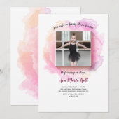 Witte Lijst Waterverf Dance Overweging Uitnodiging (Voorkant / Achterkant)