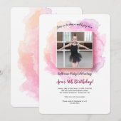 Witte Lijst Waterverf Verjaardag Kaart (Voorkant / Achterkant)