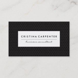 Witte Lijst zwarte geometrische achtergrond Visitekaartje