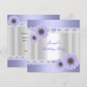  witte Lila feestdag drijft elke leeftijd Kaart (Voorkant / Achterkant)