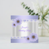  witte Lila feestdag drijft elke leeftijd Kaart (Staand voorkant)