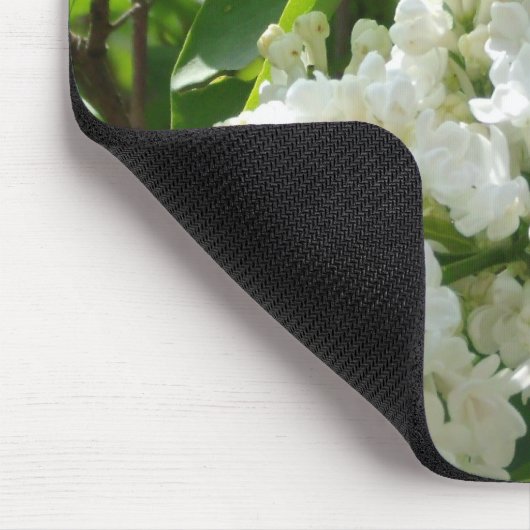 Witte lila mousepad muismat (Hoek)