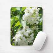 Witte lila mousepad muismat (Met muis)