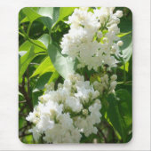 Witte lila mousepad muismat (Voorkant)