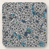 Witte Lila tuin Bier Onderzetter (Voorkant)