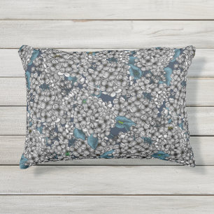 Witte Lila tuin Buitenkussen