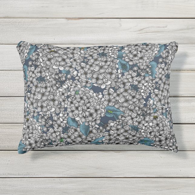 Witte Lila tuin Buitenkussen (Voorkant)