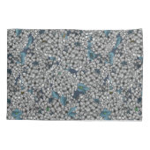 Witte Lila tuin Kussensloop (Achterkant-Links)