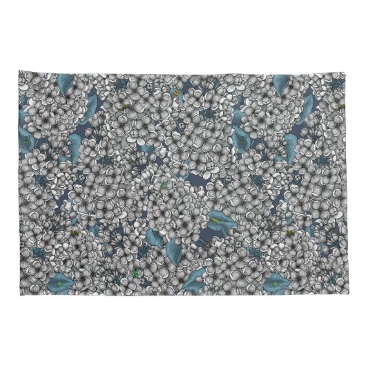 Witte Lila tuin Kussensloop (Achterkant-Rechts)