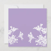 Witte & lila Wildflower begrafenis bedankkaart Kaart (Achterkant)