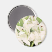 Witte Lilies, Lilies of love_ Magneet (Voorkant / Achterkant)