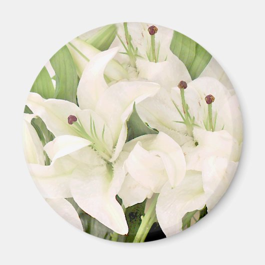 Witte Lilies, Lilies of love_ Magneet (Voorkant)
