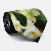 Witte Lilies - Stropdas (Opgerold)