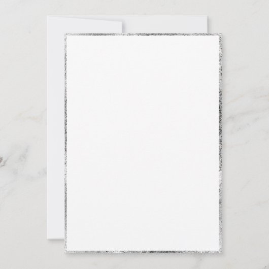 Witte Lilly Botanische Monogram Elegante Trouwdag Kaart (Achterkant)