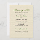  witte lilly graduation party kaart (Voorkant)