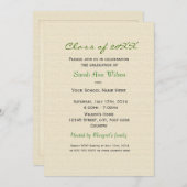  witte lilly graduation party kaart (Voorkant / Achterkant)