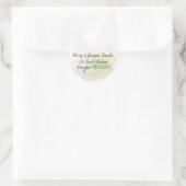 Witte Lily bruiloft adres label Stickers (Tas)