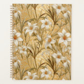 Witte Lily Chiyogami Planner (Voorkant)