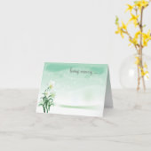 Witte Lily Floral Notecard Kaart (Gele Bloem)