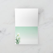 Witte Lily Floral Notecard Kaart (Binnen)