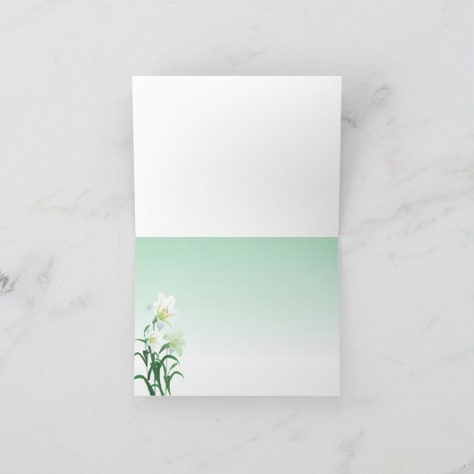 Witte Lily Floral Notecard Kaart (Binnen)