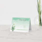 Witte Lily Floral Notecard Kaart (Voorkant)