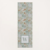  witte Lily Floral Yogamat (Voorkant)