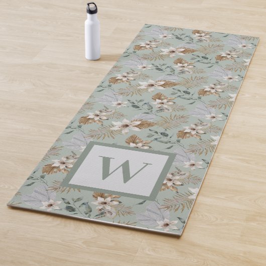  witte Lily Floral Yogamat (In situ)