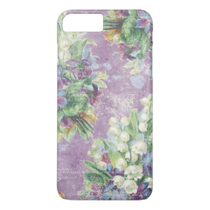 Witte Lily van de vallei op Paarse achtergrond Case-Mate iPhone Case