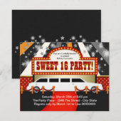 Witte Limo Film Star Sweet 16 Party Kaart (Voorkant / Achterkant)